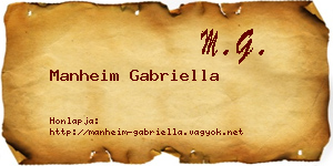 Manheim Gabriella névjegykártya